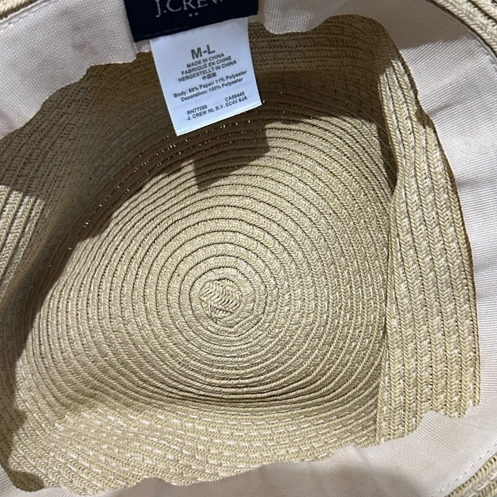 J. Crew Large Sun Beach Straw Hat Pool Swim